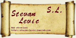 Stevan Lević vizit kartica